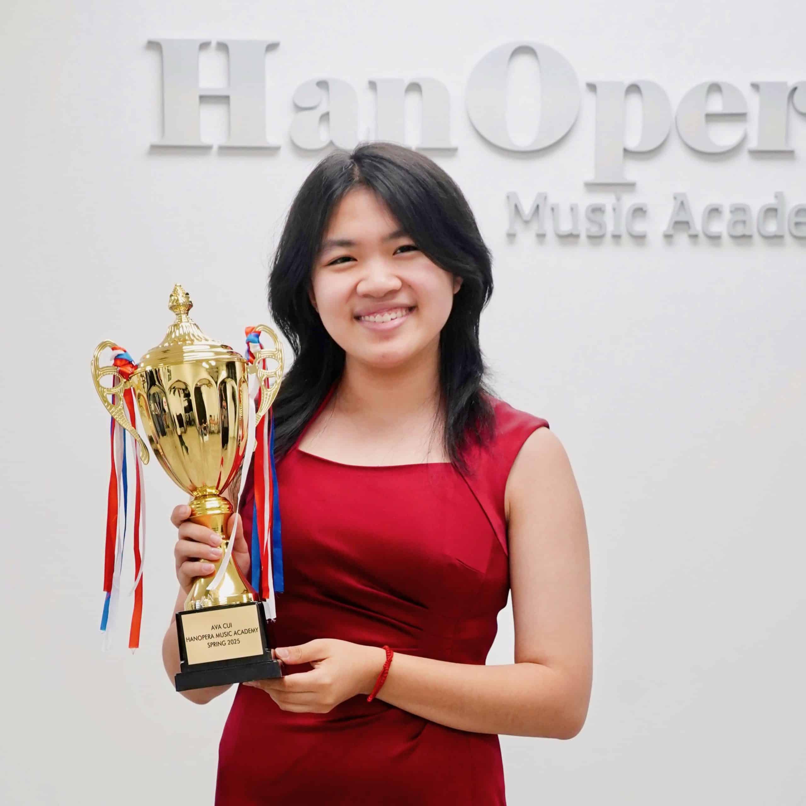 Ava C. vocal competition award photo